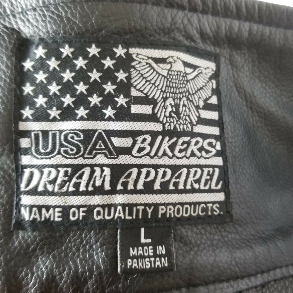 USA Bikers Dream Apparel Chaps Leather Pants
